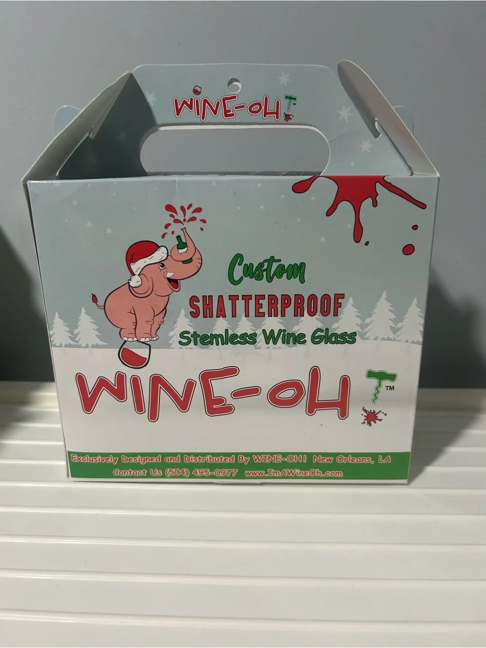 NEW Holiday Humor Plastic Shatterproof Stemless Wine Glasses 🍷